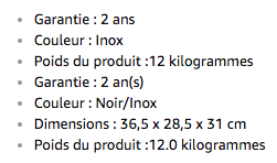 fiche technique